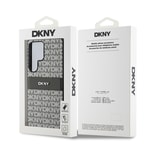 Galaxy S25 Ultra Kılıf DKNY Orjinal Lisanslı Kartlıklı 3D Yazılı Repeat Texture Pattern Kapak