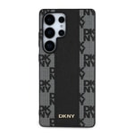 Galaxy S25 Ultra Kılıf DKNY Orjinal Lisanslı M-safe Şarj Özellikli 3D Yazılı Checkered Pattern Kapak