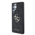 Galaxy S25 Ultra Kılıf Guess Orjinal Lisanslı PU Deri 4G Desenli Metal Büyük 4G ve Yazı Logolu Kapak