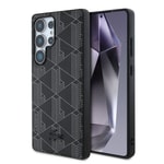 Galaxy S25 Ultra Kılıf Lacoste Orjinal Lisanslı M-safe Şarj Özellikli PU Deri Görünümlü Karışık Monogram Desenli Kapak
