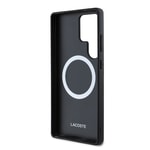 Galaxy S25 Ultra Kılıf Lacoste Orjinal Lisanslı M-safe Şarj Özellikli Mono Vintage Logo Kapak