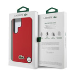 Galaxy S25 Ultra Kılıf Lacoste Orjinal Lisanslı PU Pike Desenli Arka Yüzey İkonik Timsah Dokuma Logolu Kapak