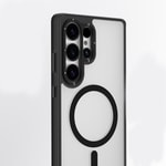 Galaxy S25 Ultra Kılıf M-safe Şarj Özellikli Cam Arka Yüzey TPU Youngkit Gemstone Serisi Kapak