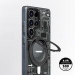 Galaxy S25 Ultra Kılıf M-safe Şarj Özellikli Youngkit 360° Standlı Technology Serisi Kapak