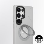 Galaxy S25 Ultra Kılıf M-safe Şarj Özellikli 360° Standlı Basit Mat Deri Desenli Youngkit Tech Leather Serisi Kapak
