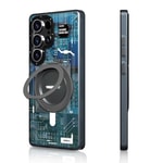 Galaxy S25 Ultra Kılıf M-safe Şarj Özellikli Youngkit 360° Standlı Technology Serisi Kapak