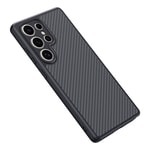 Galaxy S25 Ultra Kılıf M-safe Şarj Özellikli Karbon Fiber Tasarımlı Zore Elnino Kapak