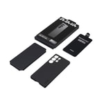 Galaxy S25 Ultra Kılıf M-safe Şarj Özellikli 600D Aramid Fiber Pitaka Ultra-Slim Classic Serisi Black-Grey Twill Kapak