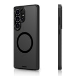 Galaxy S25 Ultra Kılıf M-safe Şarj Özellikli Cam Arka Yüzey TPU Youngkit Gemstone Serisi Kapak