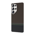 Galaxy S25 Ultra Kılıf M-safe Şarj Özellikli Karbon Fiber Tasarımlı Benks Prestige ArmorAir Kevlar Kapak