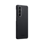 Galaxy S26 Kılıf M-safe Şarj Özellikli 600D Aramid Fiber Pitaka Edge Serisi Black-Grey Twill Kapak