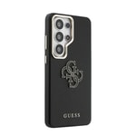Galaxy S26 Ultra Kılıf Guess Orjinal Lisanslı Grained Yazı ve 4G Büyük Metal Logolu Kapak