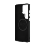 Galaxy S26 Ultra Kılıf Guess Orjinal Lisanslı M-safe Şarj Özellikli Metal Kamera Çerçeveli Üçgen Logolu Glitter Kapak