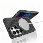 Galaxy S26 Ultra Kılıf M-safe Şarj Özellikli Oyuklu Tasarım Mutural Luggage Serisi Kapak