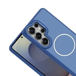 Galaxy S26 Ultra Kılıf M-Safe Şarj Özellikli Metal Kamera Çerçeveli Zore Sanremo Silikon Kapak
