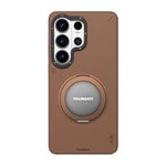 Galaxy S26 Ultra Kılıf M-safe Şarj Özellikli 360° Standlı Basit Mat Deri Desenli Youngkit Tech Leather Serisi Kapak