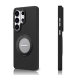 Galaxy S26 Ultra Kılıf M-safe Şarj Özellikli 360° Standlı Basit Mat Deri Desenli Youngkit Tech Leather Serisi Kapak