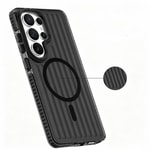 Galaxy S26 Ultra Kılıf M-safe Şarj Özellikli Oyuklu Tasarım Mutural Luggage Serisi Kapak