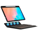 Galaxy Tab S10 FE Zore Border Keyboard Bluetooh Bağlantılı Standlı Klavyeli Tablet Kılıfı