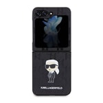 Galaxy Z Flip 5 Kılıf Karl Lagerfeld Orjinal Lisanslı KL Desenli Karl İkonik Saffiano Kapak