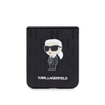 Galaxy Z Flip 5 Kılıf Karl Lagerfeld Orjinal Lisanslı KL Desenli Karl İkonik Saffiano Kapak