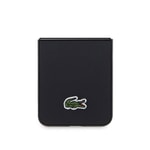 Galaxy Z Flip 5 Kılıf Lacoste Orjinal Lisanslı PU Pike Desenli Arka Yüzey İkonik Timsah Dokuma Logolu Kapak