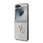 Galaxy Z Flip 6 Kılıf Guess Orjinal Lisanslı Leather Metal Logo Kapak