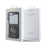 Galaxy Z Flip 6 Kılıf Guess Orjinal Lisanslı Leather Metal Logo Kapak