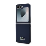 Galaxy Z Flip 6 Kılıf Lacoste Orjinal Lisanslı M-safe Şarj Özellikli Pike Desenli Arka Yüzey İkonik Timsah Dokuma Logolu Kapak