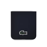 Galaxy Z Flip 6 Kılıf Lacoste Orjinal Lisanslı M-safe Şarj Özellikli Pike Desenli Arka Yüzey İkonik Timsah Dokuma Logolu Kapak