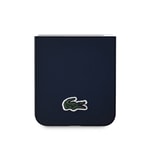 Galaxy Z Flip 6 Kılıf Lacoste Orjinal Lisanslı M-safe Şarj Özellikli Pike Desenli Arka Yüzey İkonik Timsah Dokuma Logolu Kapak