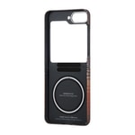 Galaxy Z Flip 6 Kılıf M-safe Şarj Özellikli Aramid Fiber Pitaka Tactile Woven Sunset-Moonrise Serisi Sunset Kapak