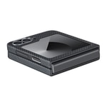 Galaxy Z Flip 6 Kılıf M-safe Şarj Özellikli 600D Aramid Fiber Pitaka Ultra-Slim Classic Serisi Black-Grey Twill Kapak