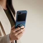 Galaxy Z Flip 6 Kılıf M-safe Şarj Özellikli Aramid Fiber Pitaka Tactile Woven Sunset-Moonrise Serisi Moonrise Kapak