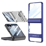 Galaxy Z Flip 7 Kılıf Kamera Korumalı Şeffaf Tasarımlı Zore Lego Standlı Kapak