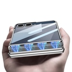 Galaxy Z Flip 7 Kılıf Kamera Korumalı Şeffaf Tasarımlı Zore Lego Standlı Kapak