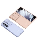Galaxy Z Fold 5 Kılıf Kamera Korumalı Zore Kıpta Sürgülü Kapak