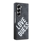 Galaxy Z Fold 6 Kılıf Guess Orjinal Lisanslı M-safe Şarj Özellikli Love Guess Printing Kapak