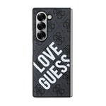Galaxy Z Fold 6 Kılıf Guess Orjinal Lisanslı M-safe Şarj Özellikli Love Guess Printing Kapak