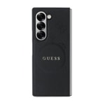 Galaxy Z Fold 6 Kılıf Guess Orjinal Lisanslı M-safe Şarj Özellikli Saffiano Metal Logo Kapak