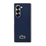 Galaxy Z Fold 6 Kılıf Lacoste Orjinal Lisanslı M-safe Şarj Özellikli Pike Desenli Arka Yüzey İkonik Timsah Dokuma Logolu Kapak