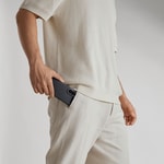 Galaxy Z Fold 6 Kılıf M-safe Şarj Özellikli 600D Aramid Fiber Pitaka Ultra-Slim Classic Serisi Black-Grey Twill Kapak