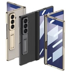 ​Galaxy Z Fold 7 Kılıf Deri Standlı Zore Kıpta Premium Kılıf