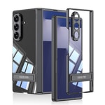 Galaxy Z Fold 7 Kılıf Kamera Korumalı Şeffaf Tasarımlı Zore Lego Standlı Kapak