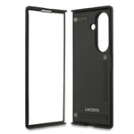 Galaxy Z Fold 7 Kılıf Lacoste Orjinal Lisanslı M-safe Şarj Özellikli Pike Desenli Arka Yüzey İkonik Timsah Metal Logolu Kapak