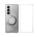 Galaxy Z Fold 7 Kılıf M-safe Şarj Özellikli Transparan Sert PC Wlons Pita Standlı Kapak