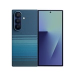 Galaxy Z Fold 7 Kılıf M-safe Şarj Özellikli Aramid Fiber Pitaka Tactile Woven Sunset-Moonrise Serisi Kapak
