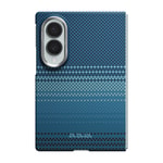 Galaxy Z Fold 8 Kılıf M-safe Şarj Özellikli Aramid Karbon Fiber Pitaka Tactile Woven Sunset-Moonrise Serisi Kapak