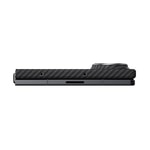 Galaxy Z Fold 8 Kılıf M-safe Şarj Özellikli 600D Aramid Karbon Fiber Pitaka Edge Serisi Black-Grey Twill Kapak
