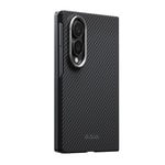 Galaxy Z Fold 8 Kılıf M-safe Şarj Özellikli 600D Aramid Karbon Fiber Pitaka Edge Serisi Black-Grey Twill Kapak